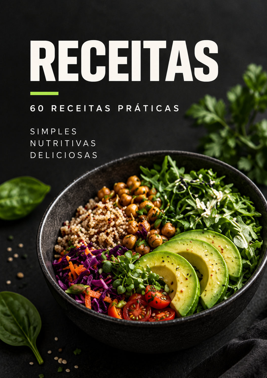 Capa do bônus Livro de Receitas Saudáveis