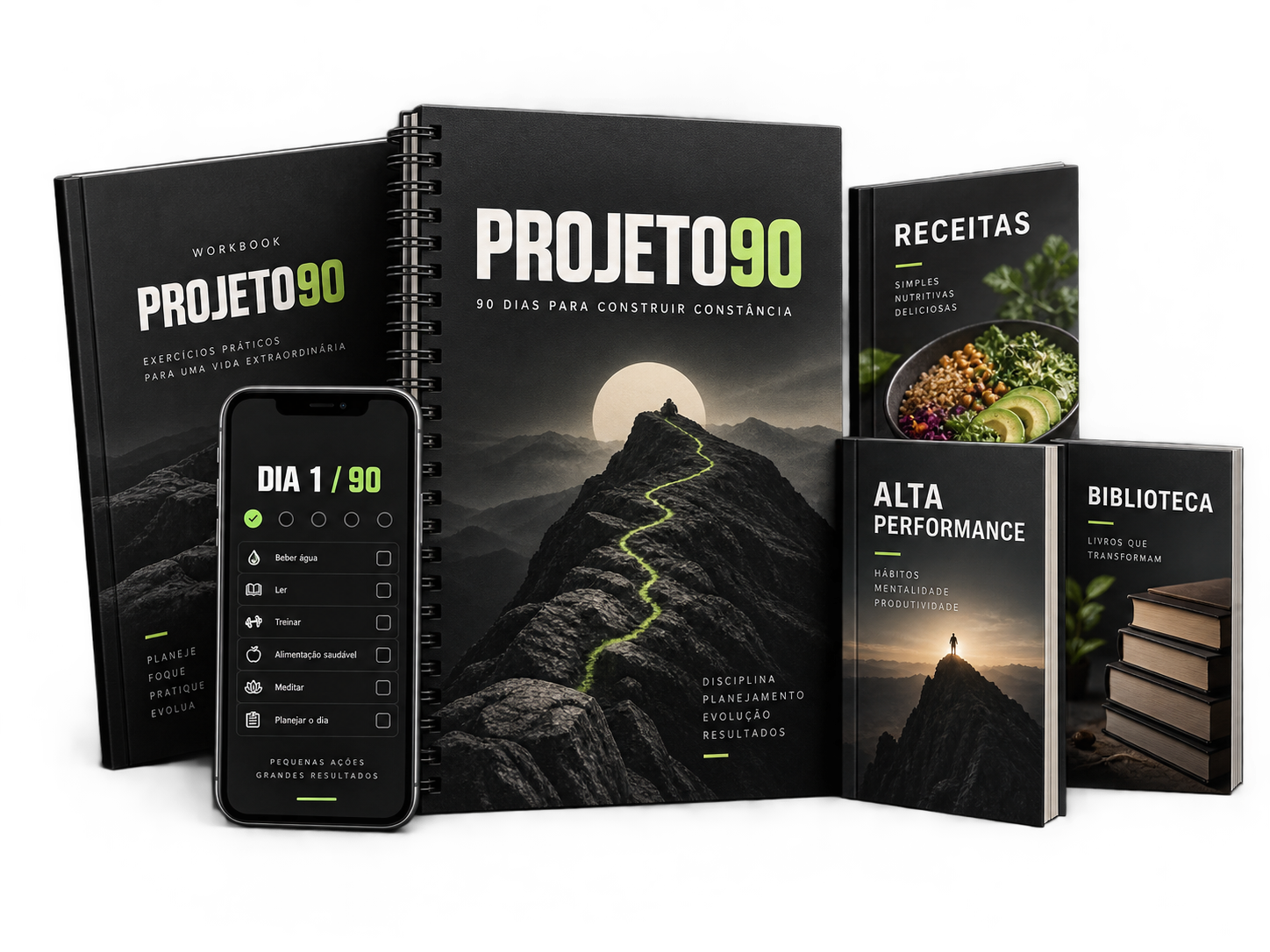 Kit digital Projeto90 com planner, aplicativo e bônus